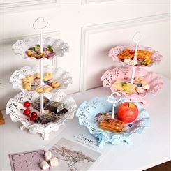水果盘客厅创意家用欧式简约茶几大号三层糖果零食塑料果盘