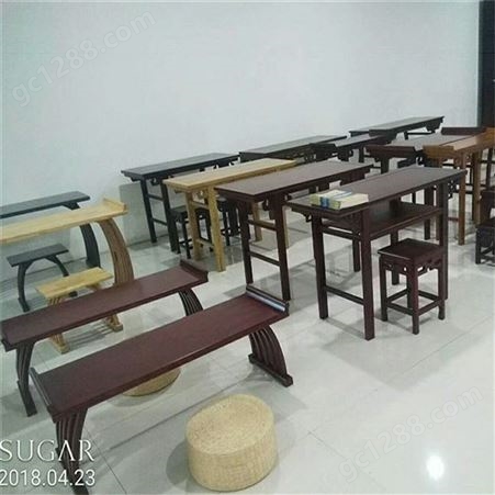 古典中式国学桌 培训桌椅 儿童学习写字桌