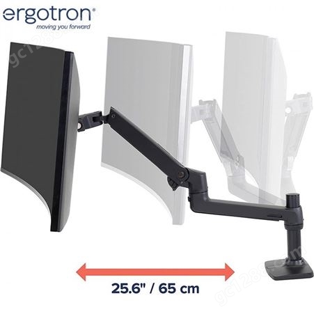 爱格升（ERGOTRON）45-241-224 LX显示器支架 显示器支架臂哑光黑显示屏支架电脑支架桌面升降旋转屏幕支架