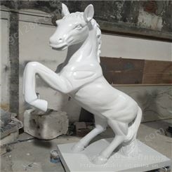玻璃钢棕色大马雕塑 厂家动物玻璃钢雕塑摆件定制