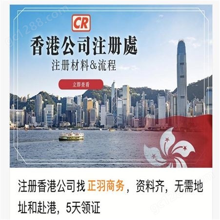 正羽咨询-香港公司注册-香港做帐审计报税--税务筹划