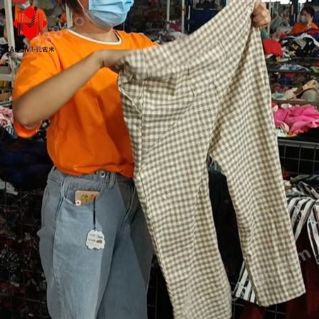 广州扎古米 旧衣服全国二手批发出口销售二手secondhand塞内加尔外贸出口女款棉裤二手