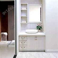 百和美家居全铝浴室柜 悬挂型阳台组合 挂墙式带镜子卫浴柜