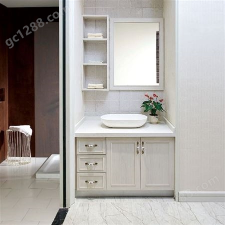 百和美全铝焊接整板 浴室柜定制 挂墙式全铝浴室柜批发