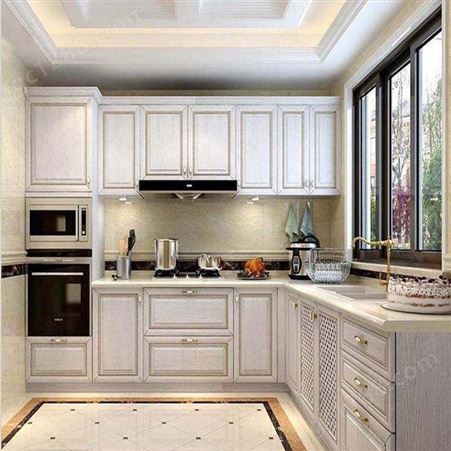 百和美整体开放式厨房L型橱柜 简约铝合金橱柜尺寸可定制