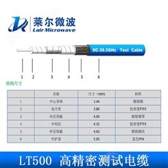 LT500稳幅稳相测试镀银铜射频同轴电缆