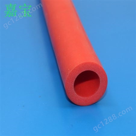工厂生产耐温280度高回弹闭孔红色硅胶发泡管 保温发泡硅胶管