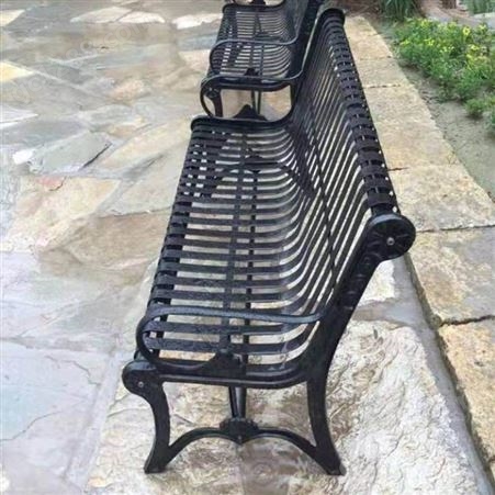 加工定制 户外园林椅 社区庭院小区休闲铁艺长排椅 室外休闲长椅 质量放心
