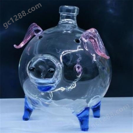 老母猪造型白酒瓶  动物泡酒器  人参瓶子  亥猪醒酒器  猪形玻璃酒炮