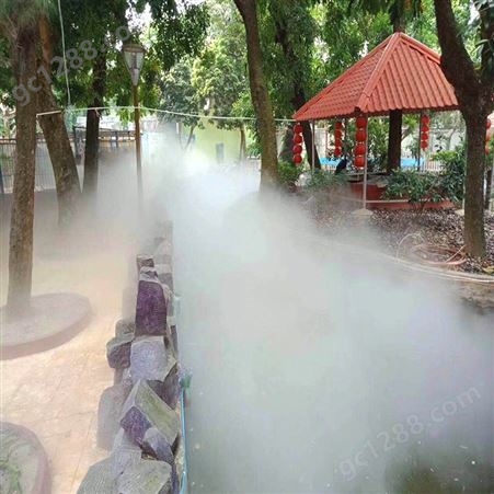 园林景观人造雾工程 室外景观喷雾系统