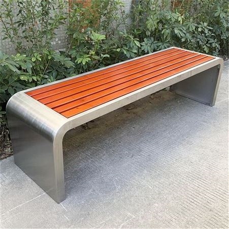 户外塑木平凳 石板路休闲座椅 诺俊体育 游客休息木质凳子