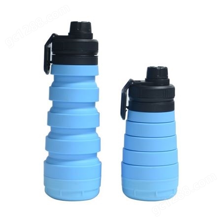 硅胶储物水壶 健身运动方便携带水壶 可储物折叠硅胶水瓶