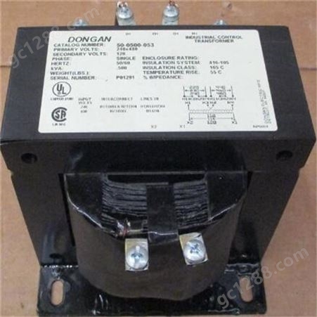 美国DONGAN变压器50-1500-058工业控制单相 240 / 480VA代理