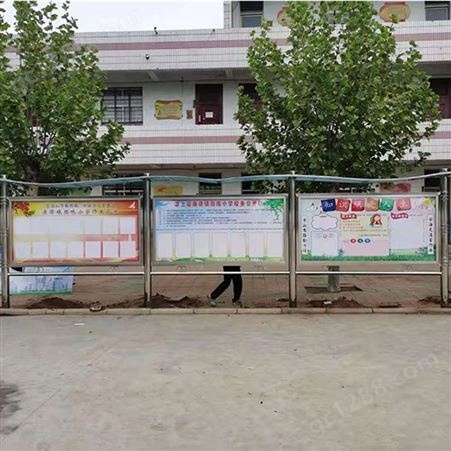 潍坊市 小区宣传栏 不锈钢社区仿古宣传栏  厂家定制