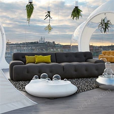 搏德森意式布艺沙发小户型客厅设计师轻奢创意北欧别墅方块沙发厂家
