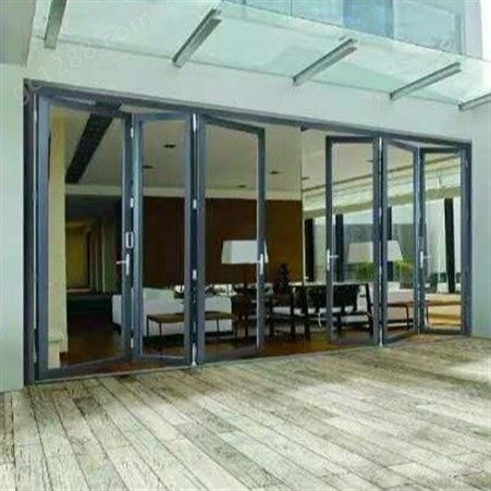 折叠门 玻璃重型折叠门 金意享阳台大折叠门批发