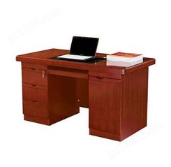 现货实木办公桌 老款胡桃木实木办公桌 西安办公家具